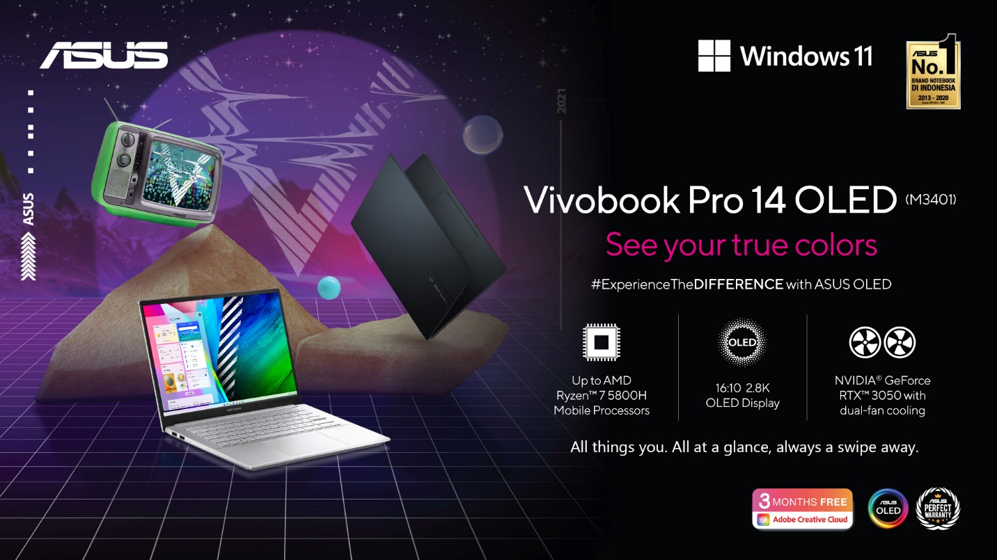 ASUS VivoBook Pro 14 OLED (M3401), Laptop yang didesain untuk para Kreator Muda